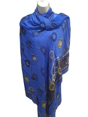 Bufanda modal y de seda Ann Taylor capas suaves - 76x42 estampado botánico nuevo con etiquetas Foto 1 de 4