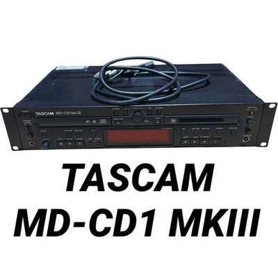 TASCAM MD CD1 MK3 MD-CD1 MKIII Minidisc Deck CD Player Tested SEE PHOTO #2 - Image 1 of 4
