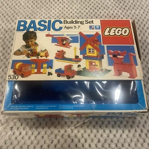 Lego 530 Basic Building Set Legos Vintage 257 Pieces In Box / 263 Piece Set - Picture 1 of 8