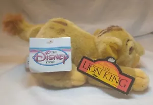 Peluche vintage Il Re Leone Disney Store accovacciato Simba Cub 8" nuovo con etichette nuovo con etichetta - Foto 1 di 8
