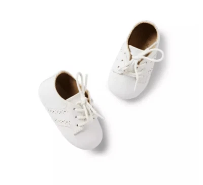 Janie & Jack Zapato Sillín Bebé en Blanco Talla 6/12 Meses Foto 1 de 4