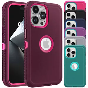 Case For iPhone 11 12 13 14 15 16 Pro Max 7 8 Plus SE XR Rugged Shockproof Cover - Picture 1 of 67