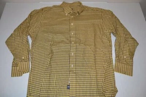 IKE BEHAR NEW YORK YELLOW RED PLAID POCKET DRESS SHIRT MENS SIZE XL - Picture 1 of 5