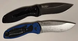 2 Kershaw USA Pocket Knife Knives Blur 1670BLK Black Blade & 1670NBSW A4ox - Picture 1 of 5