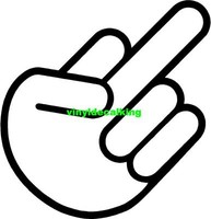 Shocker F*ck Middle Finger Vinyl Decal Sticker Car Window JDM illest flush