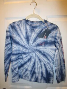 VINEYARD VINES L/S POCKET KIDS BLUE TIE DYE VINTAGE WHALE TEE SHIRT  SIZE 7  NEW - Picture 1 of 4