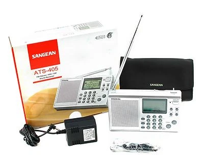 Sangean ATS-405 Digital SW/MW/FM Stereo Receiver w/110V AC+Soft case+Ear-phone - Image 1 of 4
