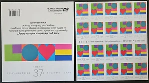 US Scott # 3657  (3657a) - Sheet of 20 Stamps - 37 cents - LOVE - 2002 - Picture 1 of 1