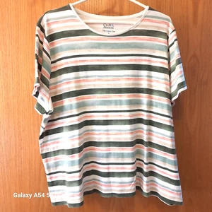 Croft And Barrows Damen gestreiftes T-Shirt 2X - Bild 1 von 8