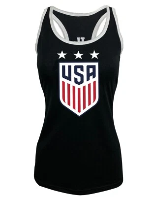 Official Icon Sports USWNT Black Tank Top - Licensed USA Women's Soccer Shirt - Image 1 of 4