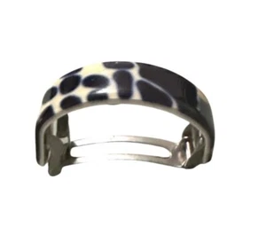 1960’s Vintage French Ponytail Holder Hair Clip with Bold Print, Deadstock - Picture 1 of 6
