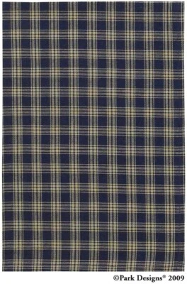 Juego de 3 paños de cocina Sturbridge azul marino 18x28 casa de campo a cuadros azul marino bronceado parque Foto 1 de 2