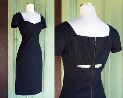 Vestido midi negro Narciso Rodriguez reloj de arena lana elastano 44 Foto 1 de 4