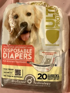 Paw Inspired Disposable Diapers, Super Absorbent, Ultra Protection, XL Pkg Torn - Picture 1 of 4