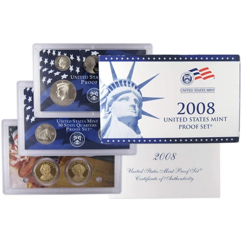 2008 Clad Proof Set U.S. Mint Original Government Packaging OGP Collectible Cover