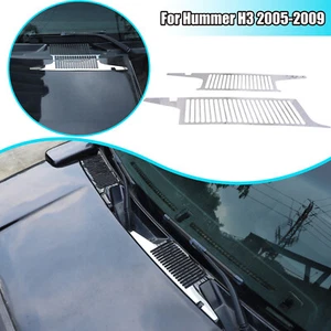 Windschutzscheiben verchromte Entlüftungsrillen Fronthaube Trim für Hummer H3 - Bild 1 von 22