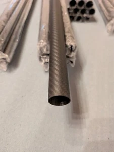 10 x 1m Carbon Rohr Ø 25mm / CFK Kohlefaser 1mm Dick - Bild 1 von 2