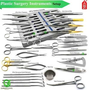 Plastic Surgery Instrument Kit Advanced Veterinary Surgical Set - Picture 1 of 22