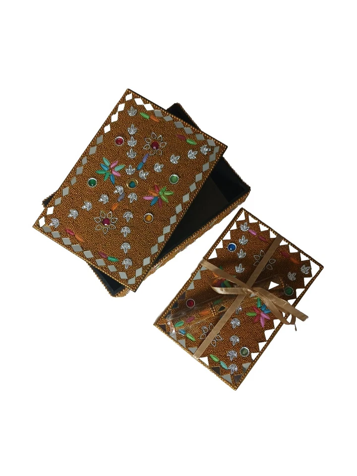 Golden Beaded BOX With Dream Creating Journal & Matching Pen - Image 1 of 3