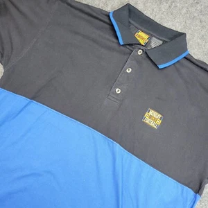 Monday Night Fußball Polo Herren groß schwarz blau bestickt Sportbekleidung Retro - Bild 1 von 7
