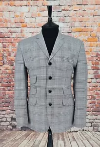Mod Anzug, Skinhead Anzug grau Kriegsgefangener Karo Anzug 4 Knöpfe Anzug 3-2 Taschen Slim Fit - Bild 1 von 10