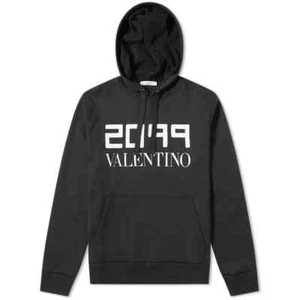 VALENTINO 2099 HOMBRE ESTAMPADO JERSEY SUDADERA CON CAPUCHA NEGRO BLANCO TALLA M - PRECIO DE VENTA RECOMENDADO £590 - Imagen 1 de 10