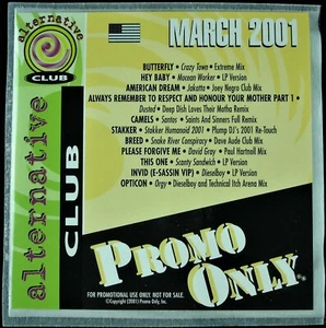 PROMO ONLY "ALTERNATIVE CLUB MARCH 2001" DJ PROMO CD COMPILATION JAKATTA *NEW* - Picture 1 of 3