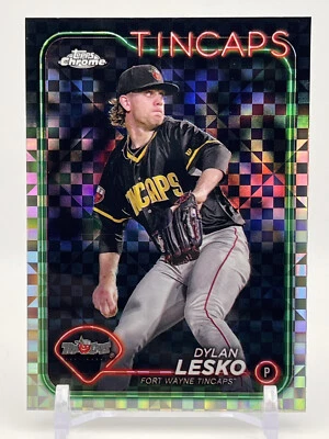 Dylan Lesko PRO DEBUT Chrome X-Fractor - 2024 Topps #PDC-139 Tincaps Pirates - Image 1 of 2