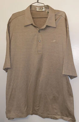 Camisa polo de golf Fairway & Greene tostada para hombre talla XXL algodón mercerizado Foto 1 de 4
