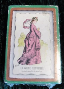 Tarjetas de juego vintage La Mode Illustree en caja original cartas occidentales - Imagen 1 de 10