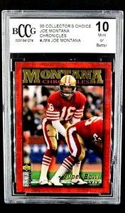 1995 UD Collector's Choice Chronicles JM4 Joe Montana HOF Super Bowl XIX BCCG 10 - Picture 1 of 11
