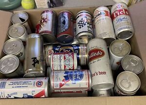 VINTAGE BEER CANS Mixed LOT of 27 Pull Tab-Empty Brands & Generic ones