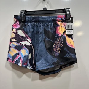 Adidas Girls Multi Color Shorts Size Large NWT Floral 14 Regular Fit Athletic - Picture 1 of 3