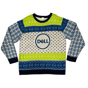 Dell Mitarbeiter Hässlicher Weihnachtspullover XL Extra Große Tech Company Urlaub Stricken - Bild 1 von 4