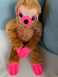 Goffa International Plüsch hellbraun Neu mit Etikett 20 Zoll lange Arme rosa Akzente Hände/Füße Stofftier - Bild 1 von 8