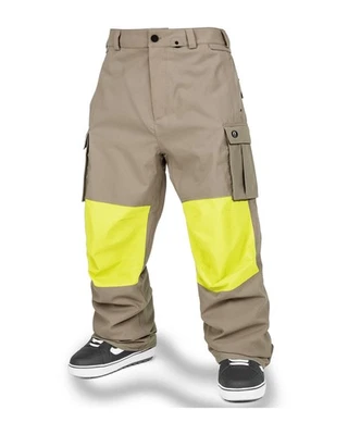 Pantalones de nieve holgados Volcom Nwrk para hombre, marrón castaño, grandes Foto 1 de 4