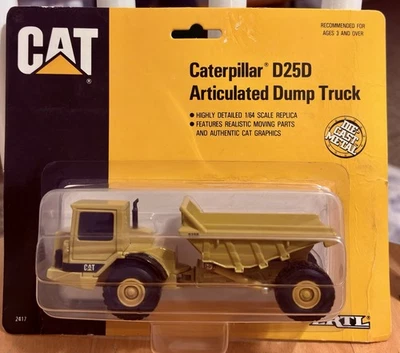 1990 ERTL CAT Caterpillar D25D Articulated Dump Truck 1/64 w/ Original Box - Image 1 of 3