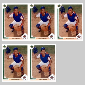 Greg Colbrunn Rookie Lot 5 Baseball Cards 1991 Upper Deck Montreal Expos Set MLB - Picture 1 of 7