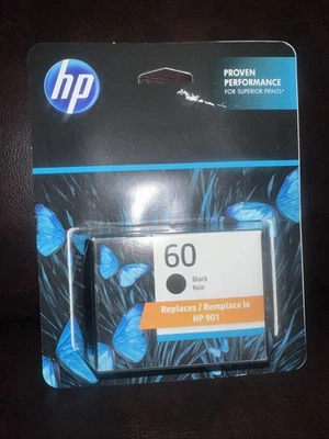 HP 60 Black Ink Cartridge for HP 901 Printer Expires Sep 2026 - Image 1 of 2