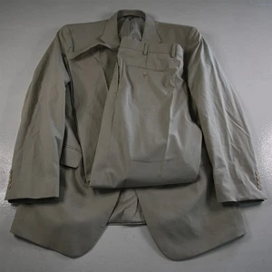 Jos A Bank 46L 38x32 Beige Khaki Cotton Mens Jacket Pants Suit - Picture 1 of 12