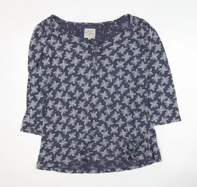 Mantaray Women's Blue Floral Blouse Size 14 - Image 1 of 4