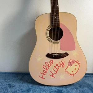 Fender by Squier Hello Kitty Model acoustic guitar extremely rare Used - Picture 1 of 8