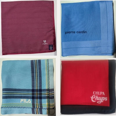 LOT OF 4 HANDKERCHIEF VINTAGE COTTON SCARF HANKY - Image 1 of 4