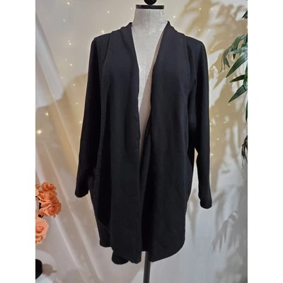 Cárdigan suéter Ulla Popken calce relajado abierto manga larga para mujer talla grande 16/18 Foto 1 de 4