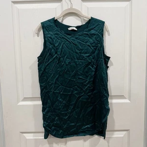 Vince Damen grün ärmellos Seide Tank Top Bluse Größe M - Bild 1 von 9