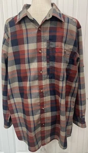 Fjallraven Fjallglim Shirt XL Mens Plaid Button Up Long Sleeve Stealth Pocket - Picture 1 of 6