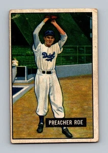 1951 Bowman #118 Preacher Roe LOW GRADE Vintage Baseball Card - Picture 1 of 2