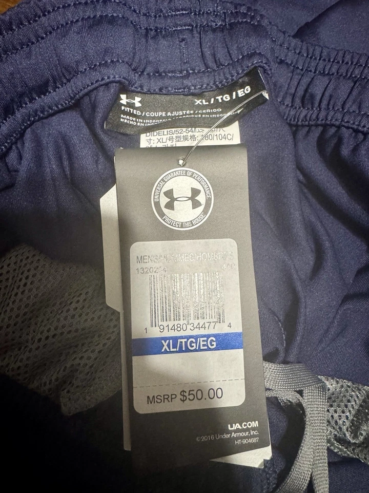 PANTALONES UNDER ARMOUR PARA HOMBRE NUEVOS CON ETIQUETAS AZUL MARINO XL 1320204 Foto 1 de 1