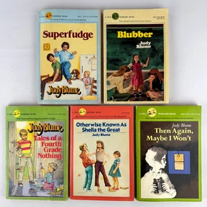 Vintage Judy Blume Books Set of 5 - Blubber, Superfudge + More Paperback 1970's - Foto 1 di 21