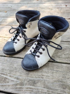 Tecnica 白色动物毛踝靴系带女式 6.5 码 37 意大利 S. Claus — 第 1/4 张图片